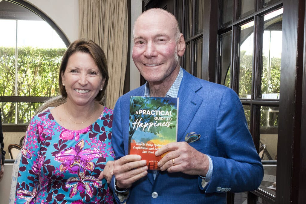 Melanie Cabot and Max G Ansbacher at a Happiness Club Palm Beach Social Event and Book Signing